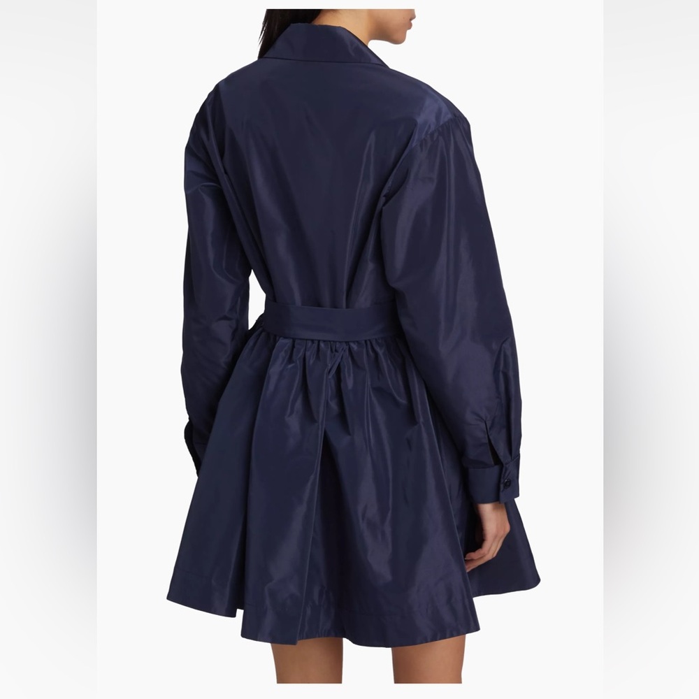 NWT STAUD Rina Double-Breasted Belted Minidress - Elegant Blue Women's Jacket - Picture 5 of 15